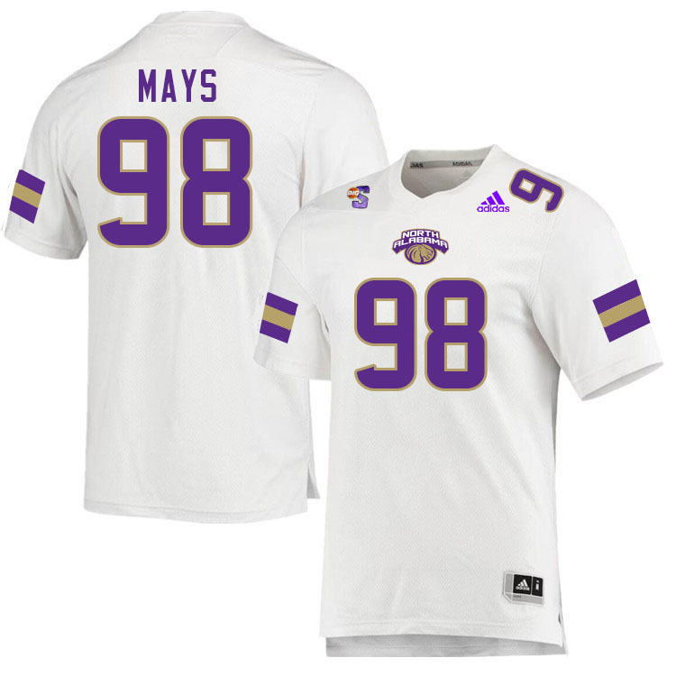 Men-Youth #98 Chauncey Mays North Alabama Lions 2023 College Football Jerseys Stitched Sale-White